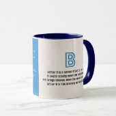 Blauwdruk Monogram Letter B Mok (Voorkant rechts)