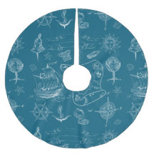 Blauwdruk Nautisch grafisch patroon