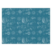 Blauwdruk Nautisch grafisch patroon Tafelkleed (Voorkant (Horizontaal))