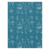 Blauwdruk Nautisch grafisch patroon Tafelkleed (Voorkant)