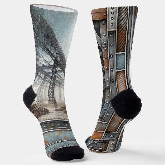 Blauwdruk ontwerp - Architect's Decor Sokken (Gebogen)