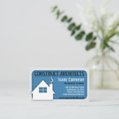 Blauwdruk Professionele Architect Visitekaartjes (Staand voorkant)