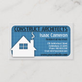 Blauwdruk Professionele Architect Visitekaartjes (Voorkant)