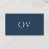 Blauwdruk Raster Minimaal Modern QR Code | Consult Visitekaartje (Voorkant)