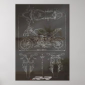 Blauwdruk S1000RR Poster (Voorkant)