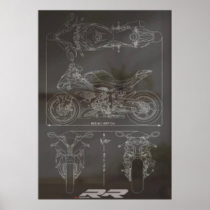 Blauwdruk S1000RR Poster