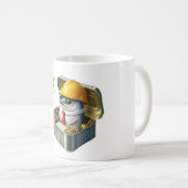  Blauwdruk Sardine Ingenieur Koffiepauze Kunst Koffiemok (Voorkant rechts)