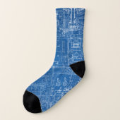 Blauwdruk Soks Sokken (Links - buitenkant)