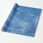 Blauwdruk Structuur Patroon Architectuur Building  Cadeaupapier (Uitgerold)