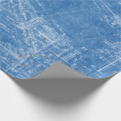 Blauwdruk Structuur Patroon Architectuur Building  Cadeaupapier (Hoek)