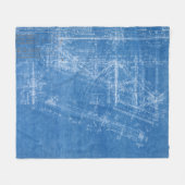Blauwdruk Structuur Patroon Architectuur Building  Fleece Deken (Voorkant (Horizontaal))