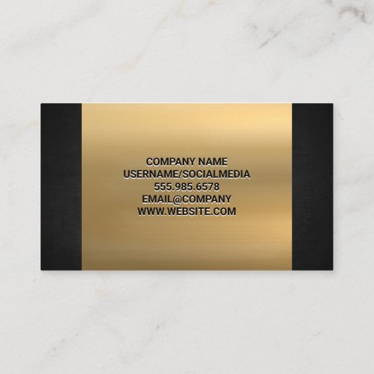 Blauwdruk Top Uitzicht Goud Zwart Textuur Visitekaartje (Achterkant)