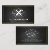 Blauwdruk Top Uitzicht | Hulpmiddelen voor archite Visitekaartje (Voorkant / Achterkant)