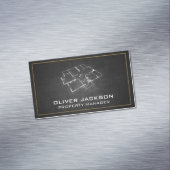 Blauwdruk Top Uitzicht Magnetisch Visitekaartje (Voorbeeld)