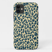  blauwdruk van bladluipaard Case-Mate iPhone case (Achterkant)