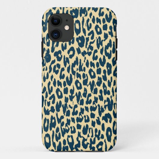  blauwdruk van bladluipaard Case-Mate iPhone case (Achterkant)