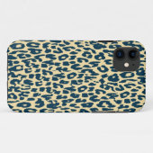  blauwdruk van bladluipaard Case-Mate iPhone case (Achterkant (horizontaal))