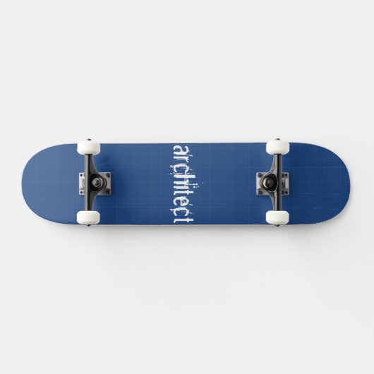 Blauwdruk van de architect persoonlijk skateboard (Horizontaal)
