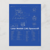 Blauwdruk van de module Lander Lunar (LM) Briefkaart (Voorkant)