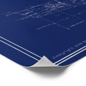 blauwdruk van de USS The Sullivans DD-537 Poster (Hoek)