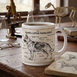 Blauwdruk van Duitse Herdershond Koffiemok