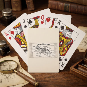 Blauwdruk van Duitse Herdershond Pokerkaarten
