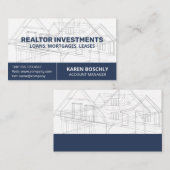 blauwdruk van een architect | Bouw Visitekaartje (Voorkant / Achterkant)