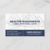 blauwdruk van een architect | Bouw Visitekaartje (Voorkant)