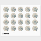Blauwdruk Versnellingen Architectuur Structurele I Ronde Sticker (Vel)