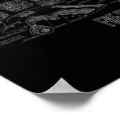 Blauwdruk vliegtuig vliegtuig tegen Hellcat 2 F6f Poster (Hoek)