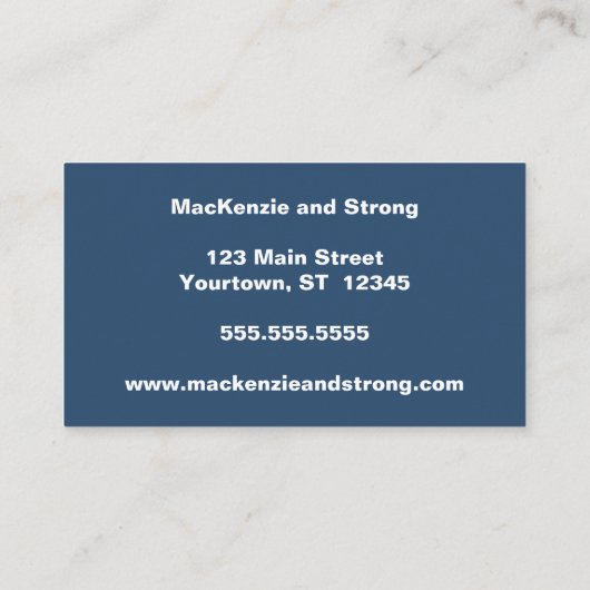 Blauwdruk voor Architect Engineer Draftsman Visitekaartje (Achterkant)