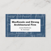 Blauwdruk voor Architect Engineer Draftsman Visitekaartje (Voorkant)
