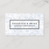 Blauwdruk voor architectenarchitect visitekaartje (Voorkant)