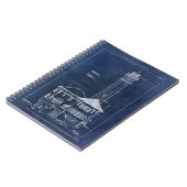 blauwdruk voor de vuurtoren van Alcatraz Island Notitieboek (Linkerzijde)