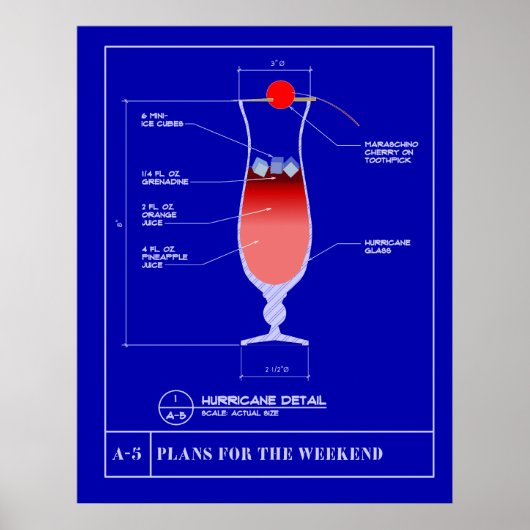 Blauwdruk voor een orkaan poster (Voorkant)