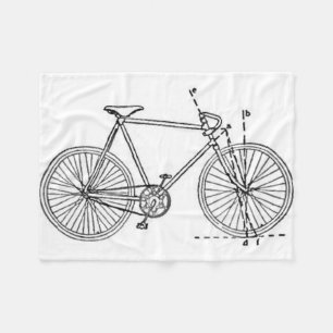 Blauwdruk voor fietsen fleece deken