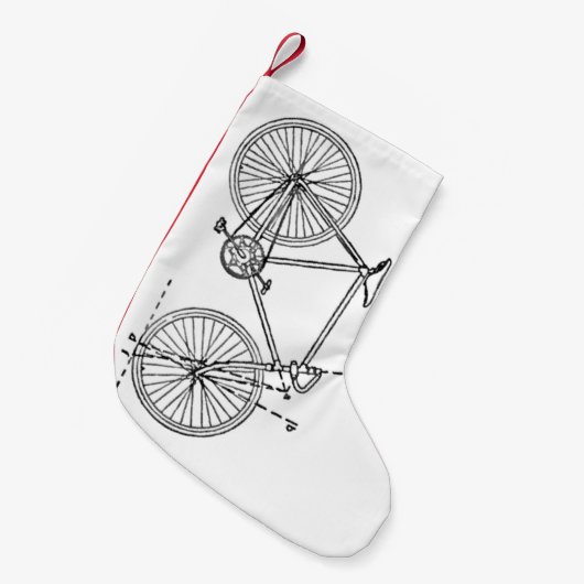 Blauwdruk voor fietsen kleine kerstsok (Voorkant (Hangend))