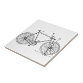 Blauwdruk voor fietsen tegeltje (Zijkant)