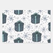 Blauwdruk voor kerstpapier inpakpapier vel (Voorkant 2)