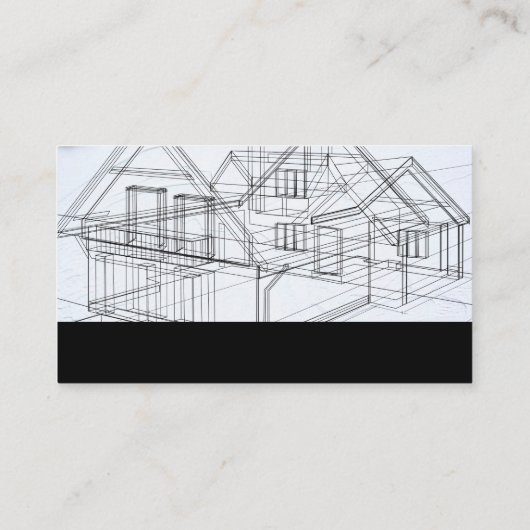 Blauwdruk voor thuis visitekaartje (Achterkant)