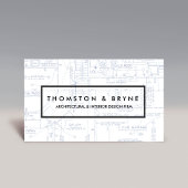 Blauwdruk voor thuisbouw en architectuur visitekaartje