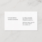 Blauwdruk voor thuisbouw en architectuur visitekaartje (Achterkant)