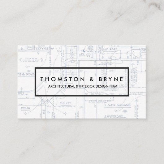 Blauwdruk voor thuisbouw en architectuur visitekaartje (Voorkant)