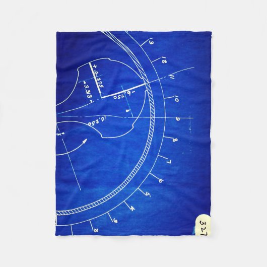 Blauwdrukdiagram nr. 327 fleece deken (Voorkant)
