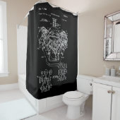 Blauwdrukdiagram van  motorblok - Mannen Douchegordijn (In situ)