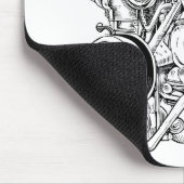 Blauwdrukdiagram van motorblok - Mannen Muismat (Hoek)