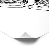 Blauwdrukdiagram van  motorblok - Mannen Perfect Poster (Hoek)