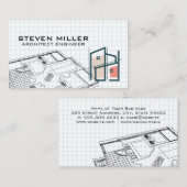 Blauwdrukken | Architect Logo | hoofdaannemer Visitekaartje (Voorkant / Achterkant)