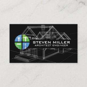 Blauwdrukken   architect   techniek visitekaartje