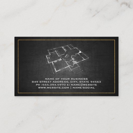 Blauwdrukken | architectengebouw visitekaartje (Achterkant)